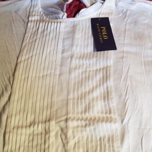 NWT polo Ralph Lauren tee shirt with silk pleats